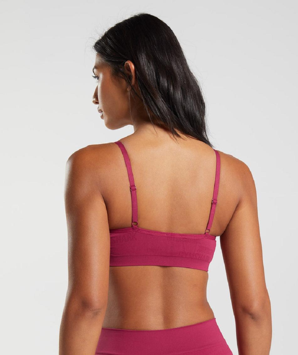 Gymshark Seamless Jacquard Ženske Bralette Roze | HR 3171KOR